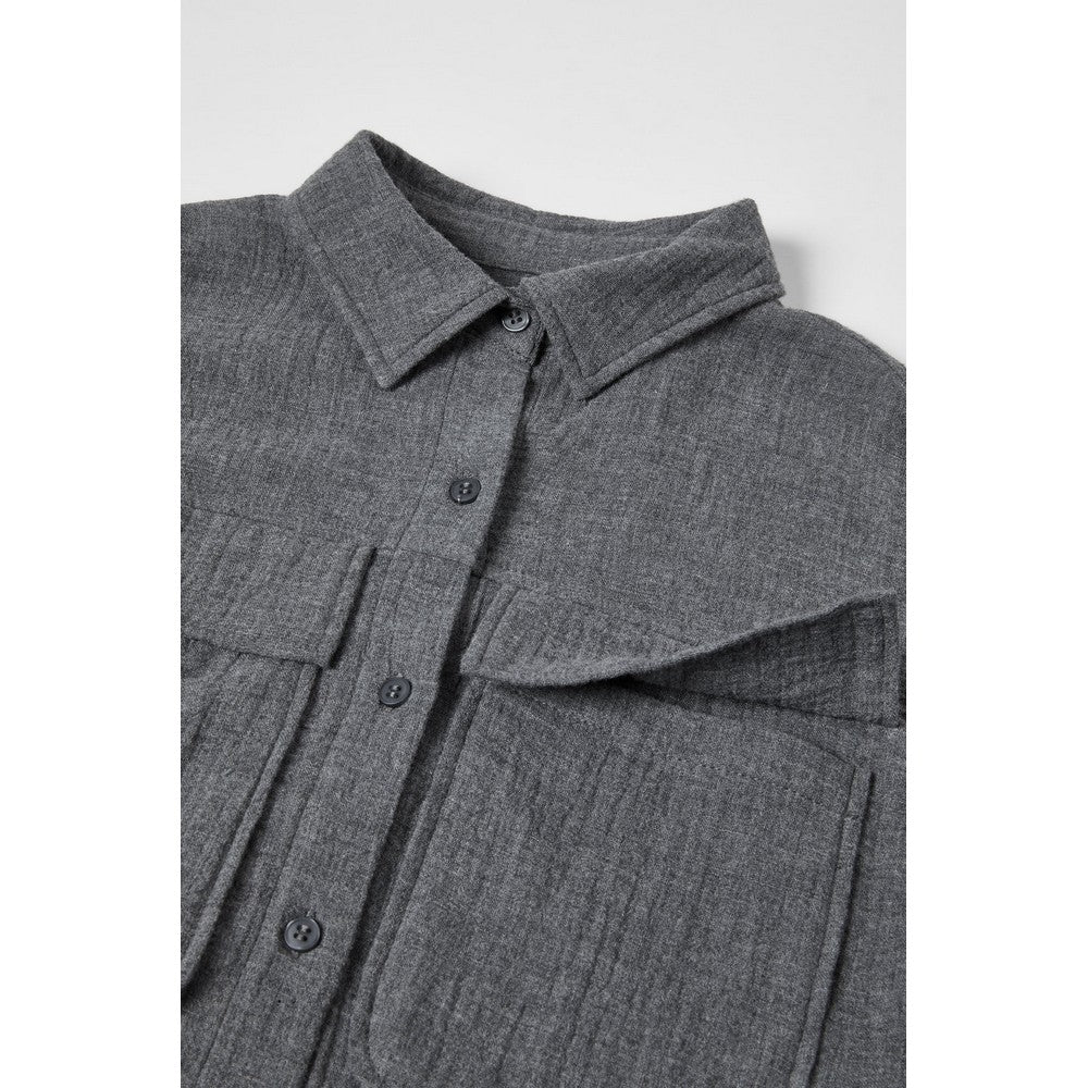 Double Gauze melange navy