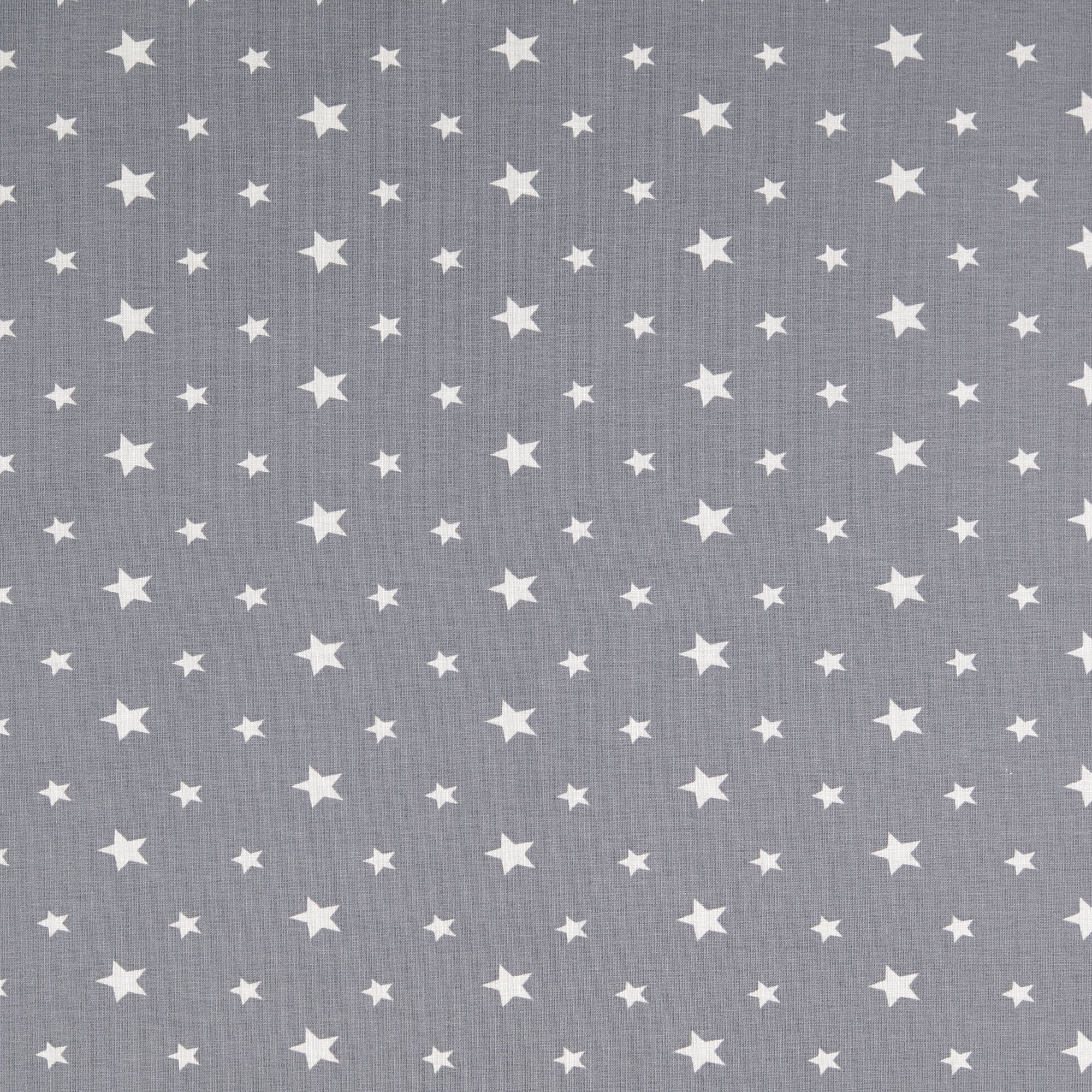 Jersey Sterne mix grau