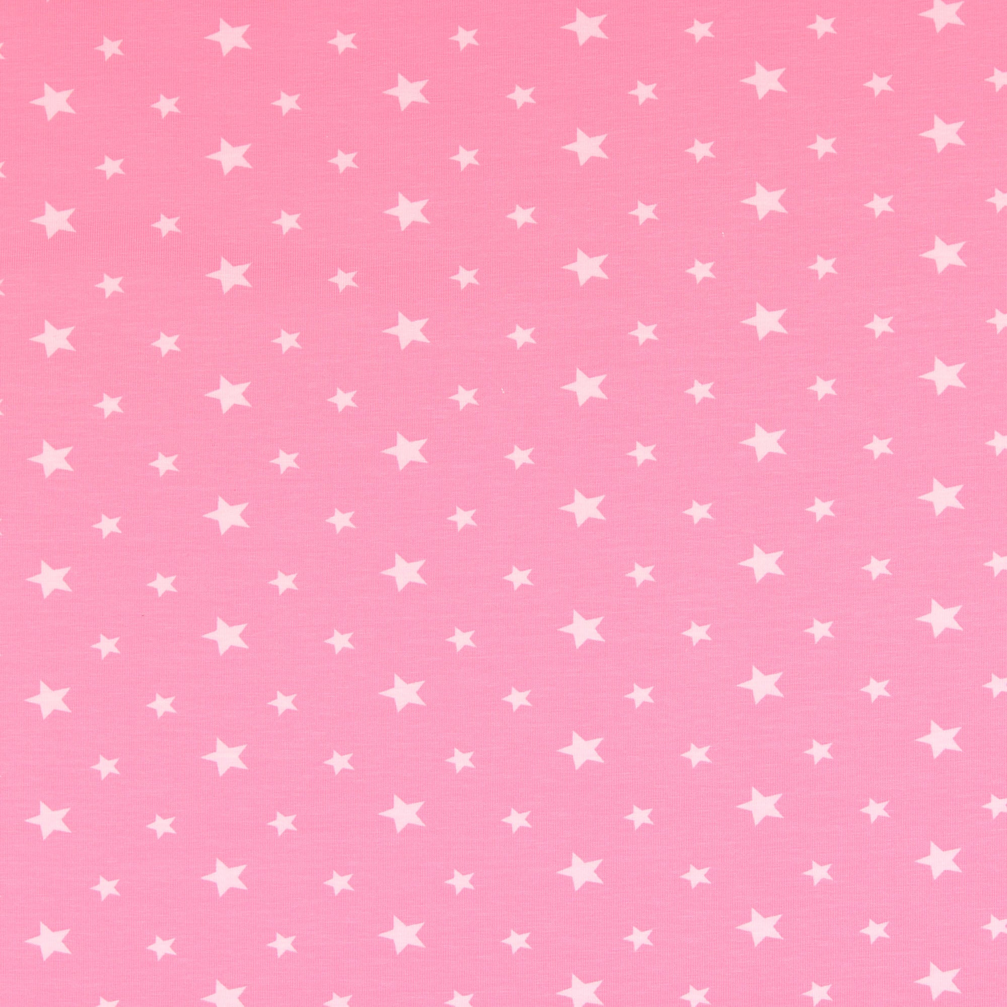 Jersey Sterne mix rosa