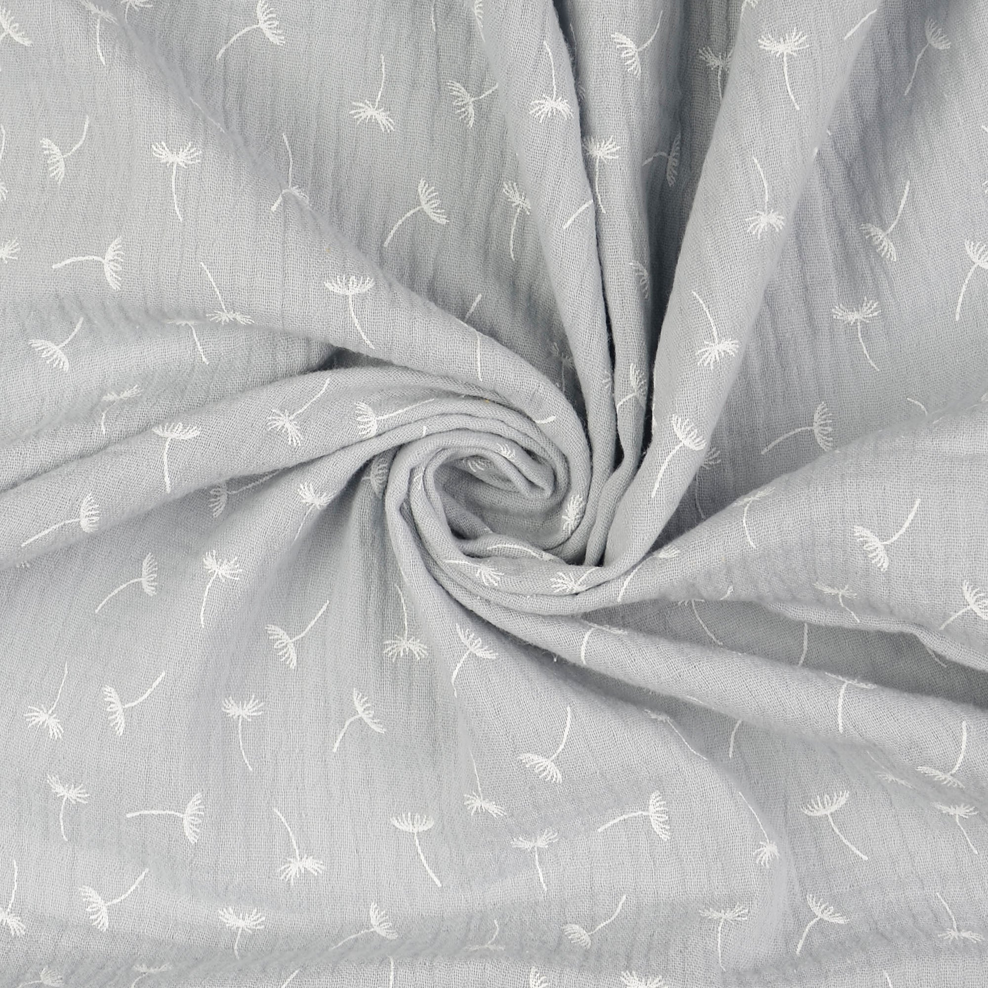 Double Gauze Pusteblume grau