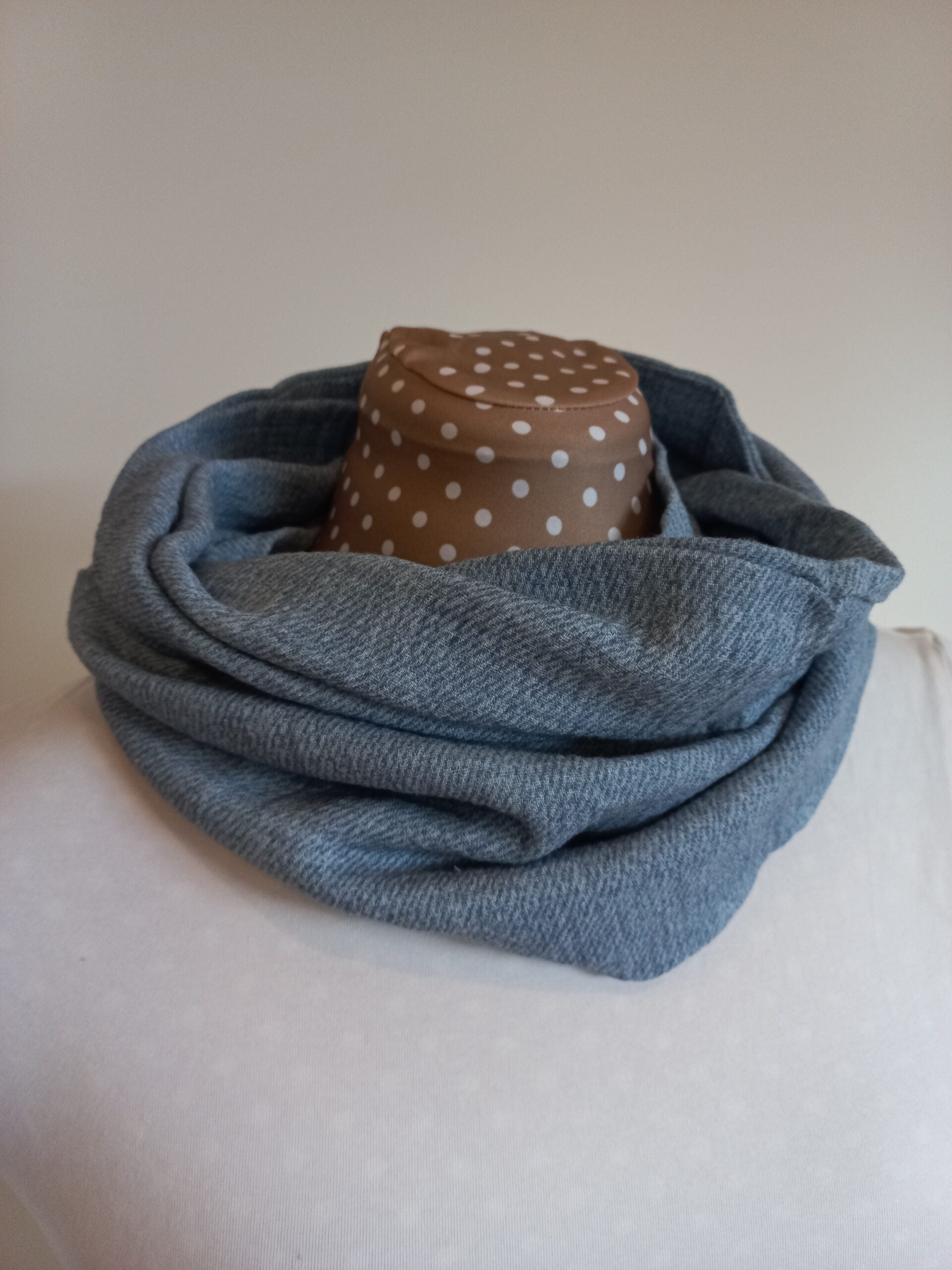 Musselin Wickelschal Jeansdruck blau