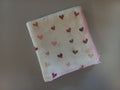 Nuschi 60x60cm - Herzen dunkelroter RAnd
