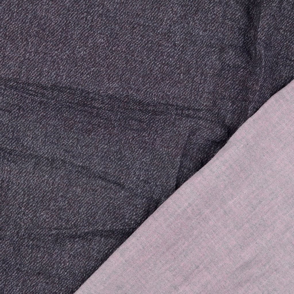 Double Gauze Jeansdruck dunkelgrau