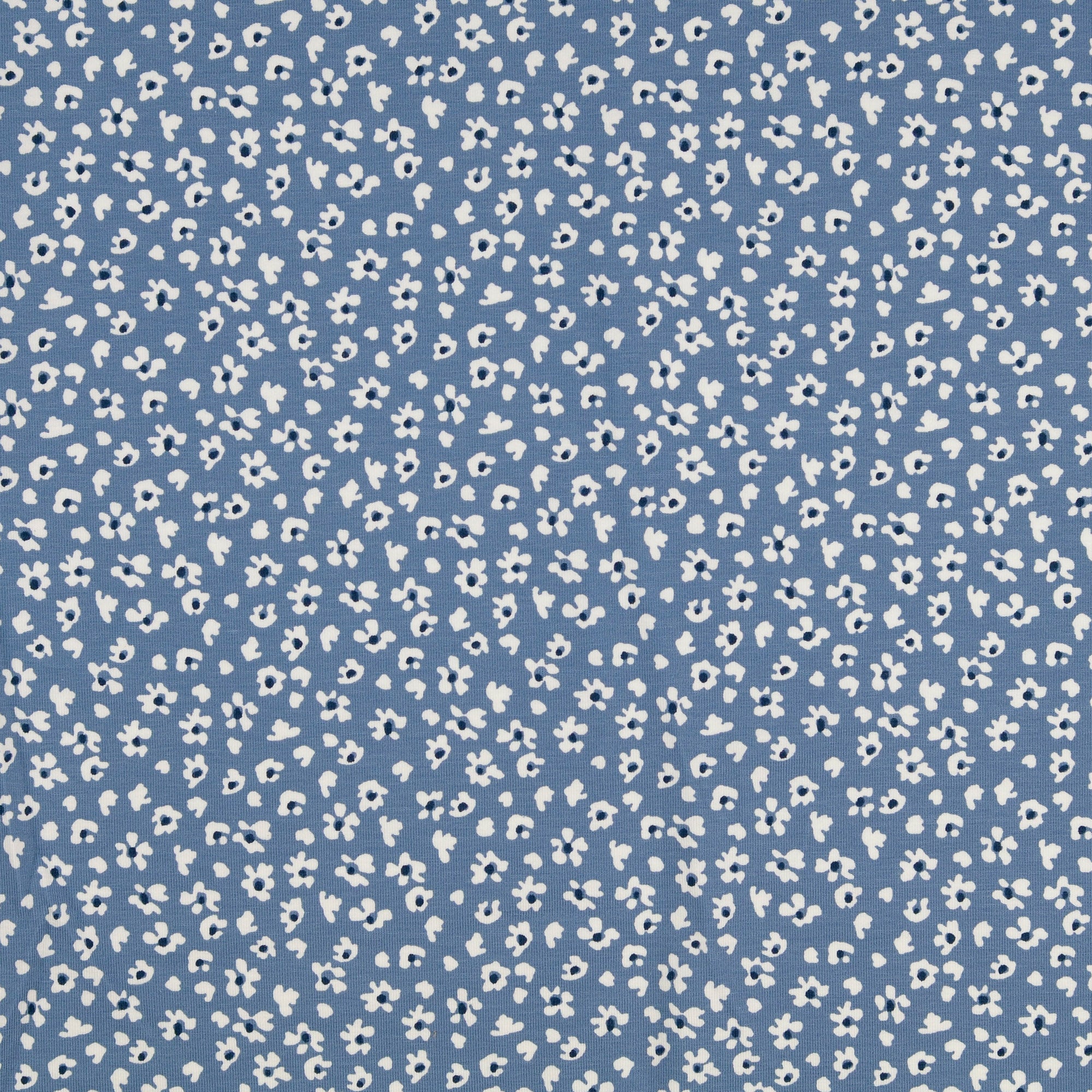 Jersey Streublumen blau