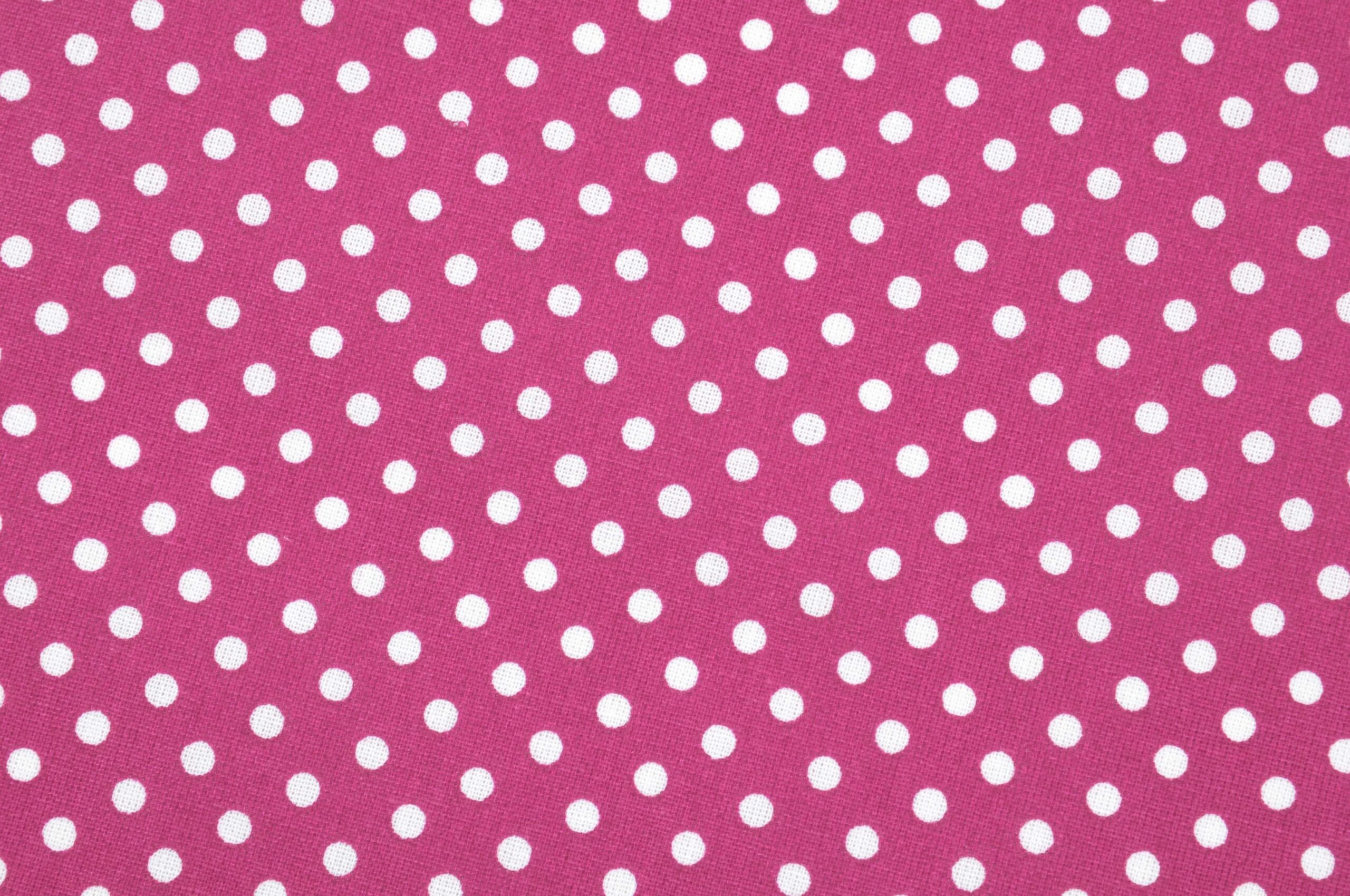 Beschichtete Baumwolle pink mit kleineren Punkten