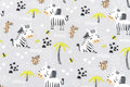 Zebra Leon grau - beschichtete Baumwolle