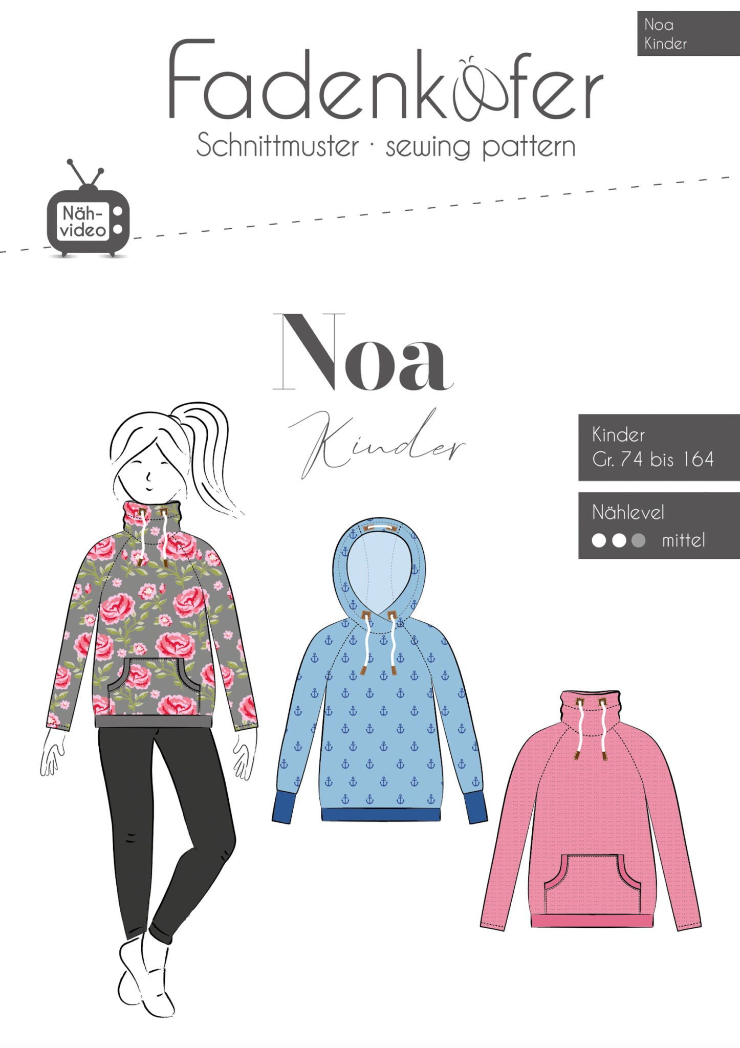 Papierschnittmuster Noa Kinder