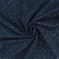 Baumwoll Musselin Golden Dots, marine
