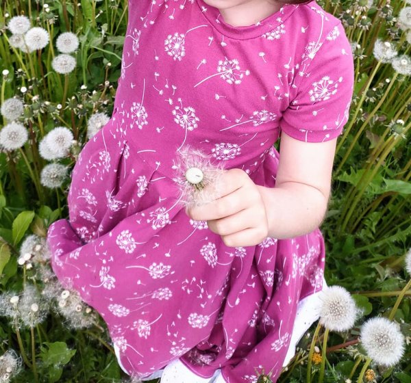 Bio Jersey Pusteblume holunder Stoffonkel (GOTS)
