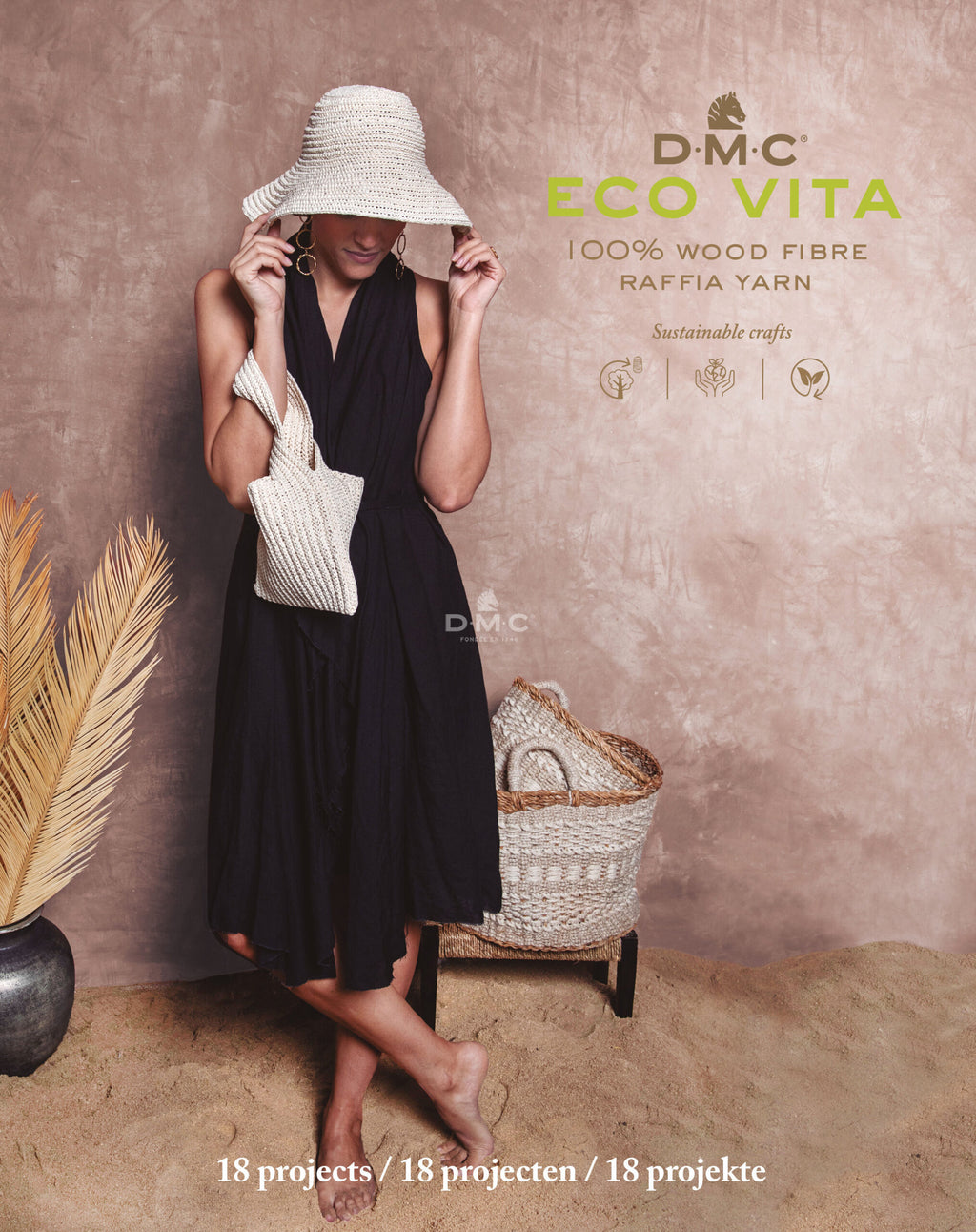 DMC Eco Vita Raffia Anleitungsbuch 1 Hüte & Taschen