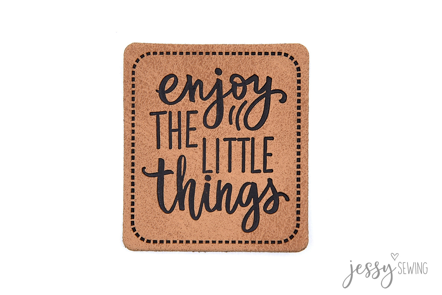 Kunstlederlabel Enjoy the little things