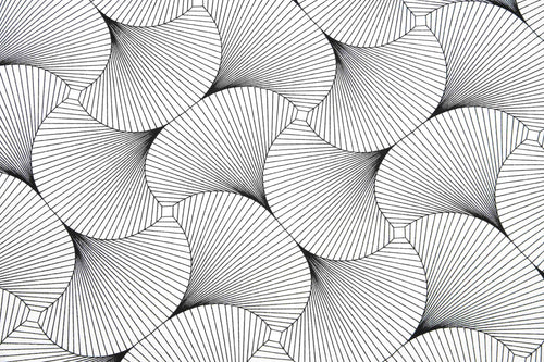 Beschichtete Baumwolle Fadengrafik schwarz weiss