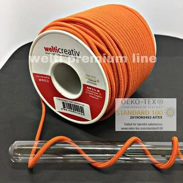 Gummikordel 3mm, orange