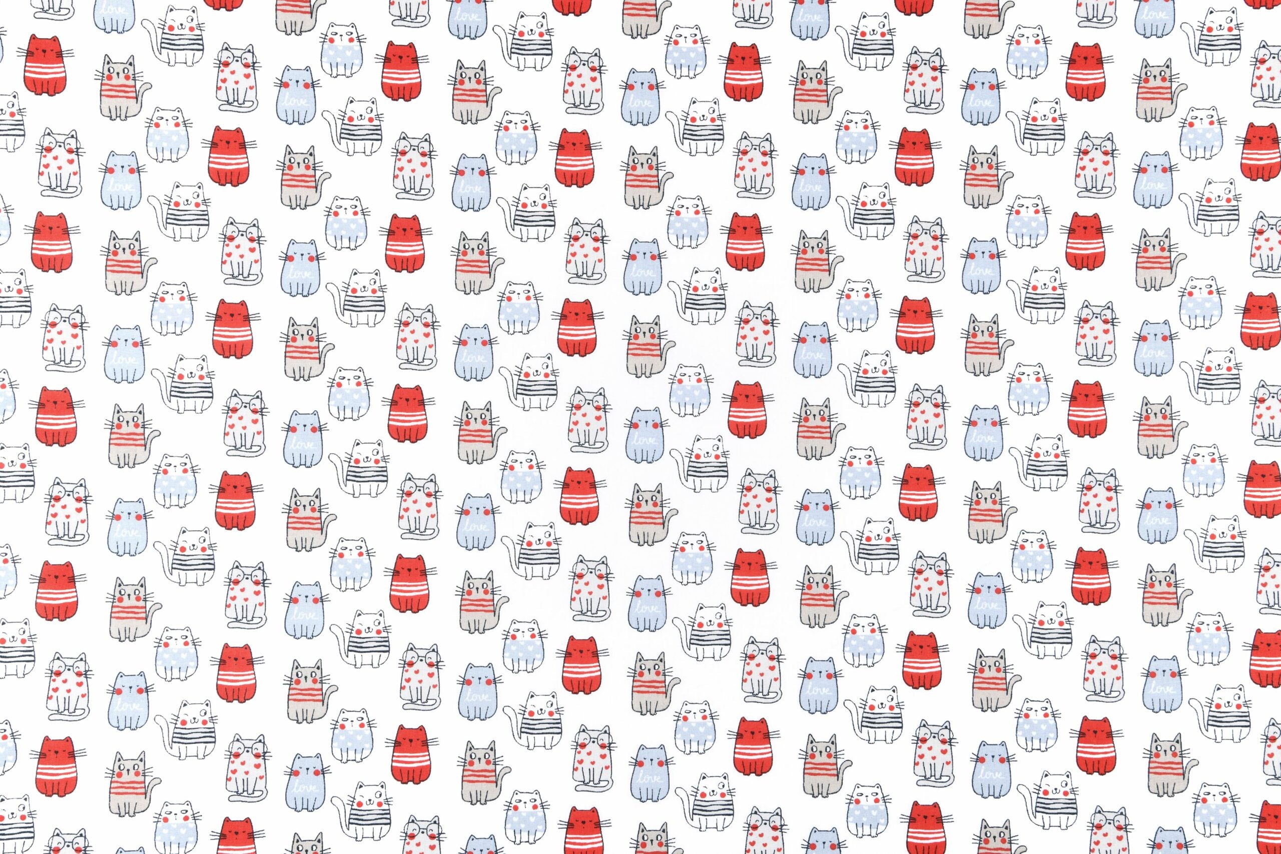 Baumwolle Webware Katzen