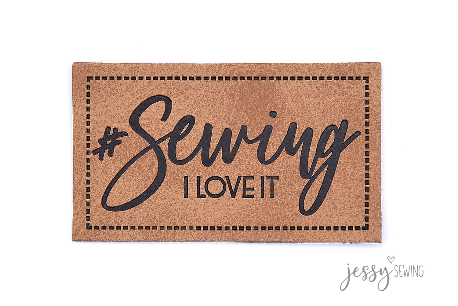 Kunstlederlabel Sewing - I love it