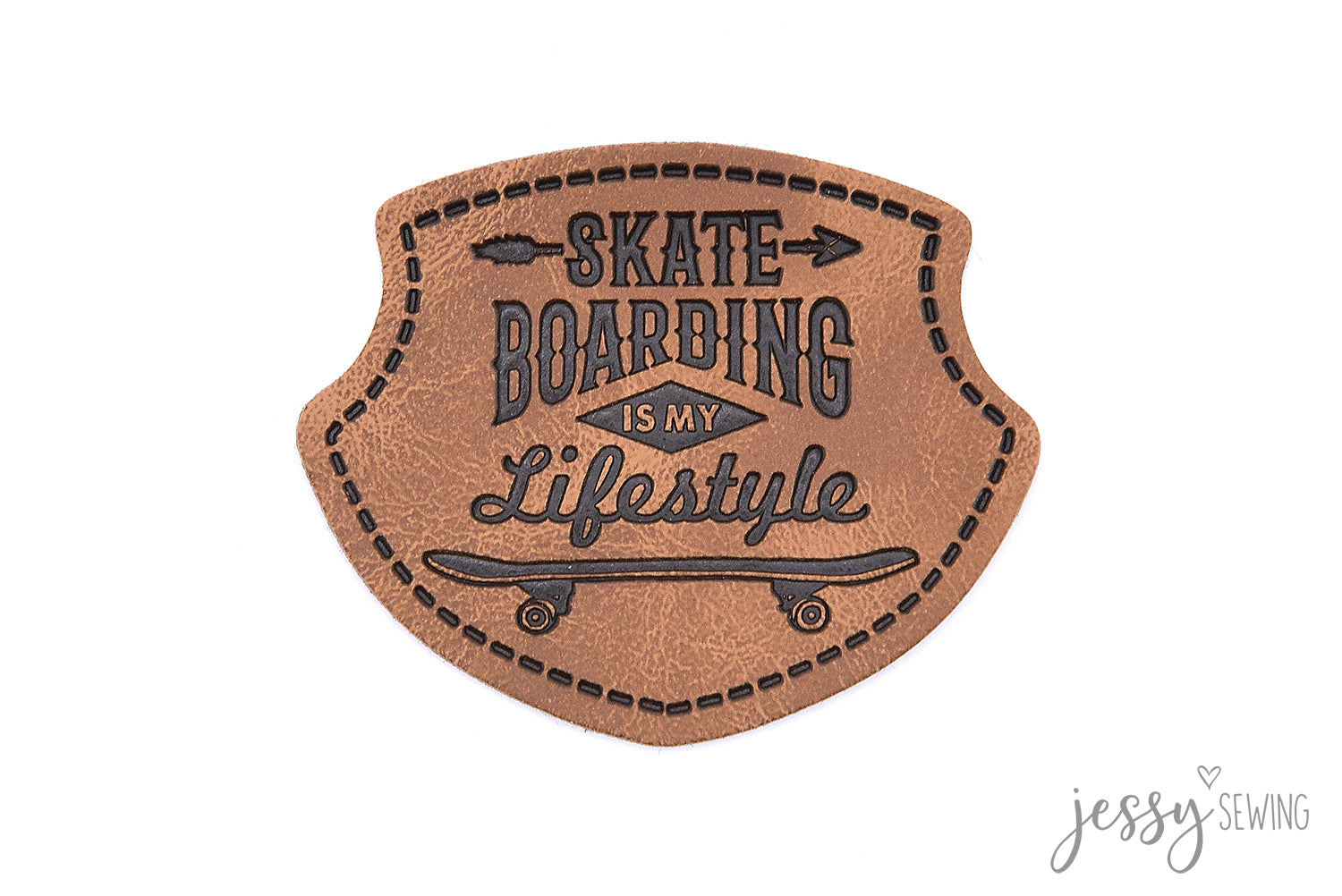 Kunstlederlabel Wappen Skate