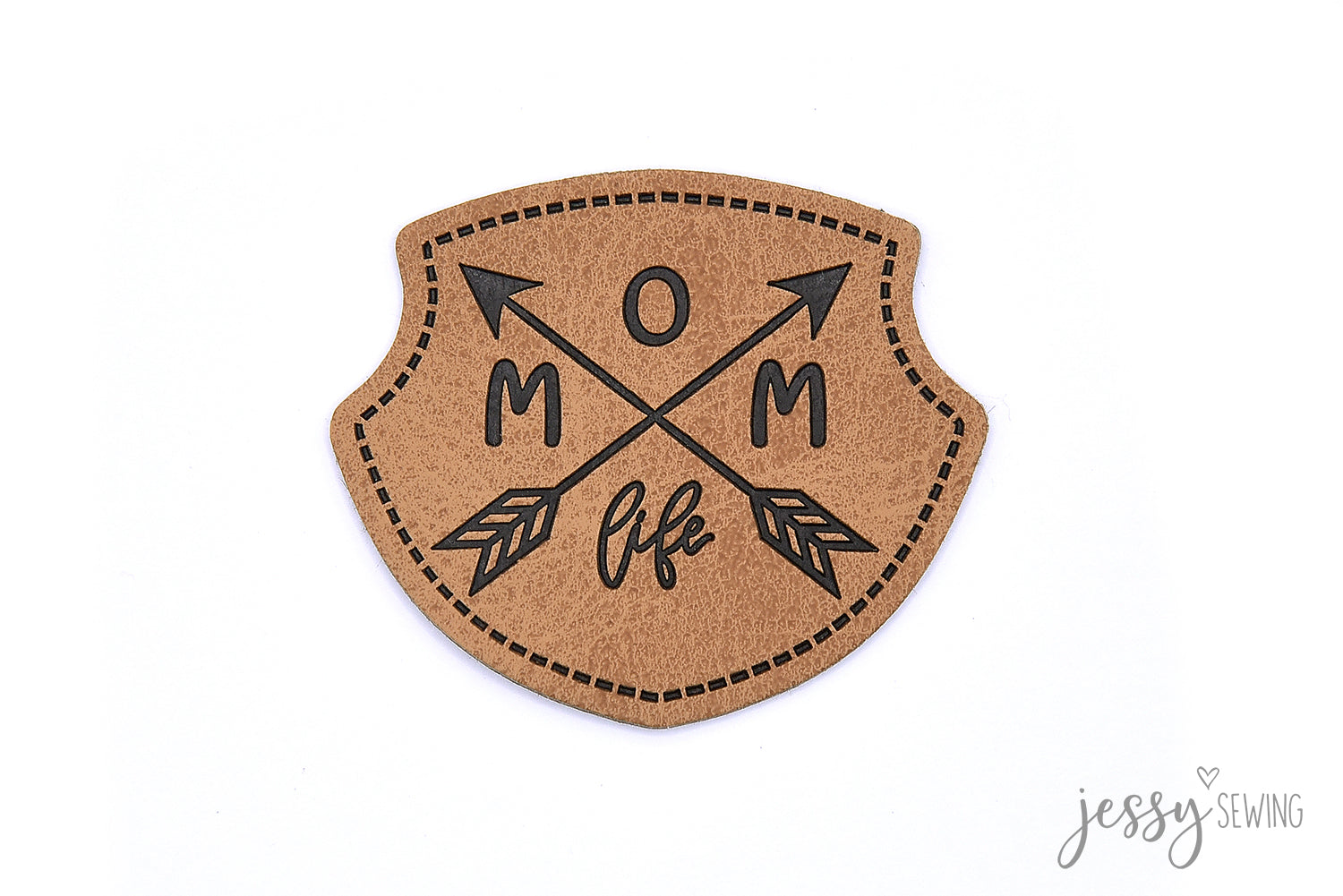 Kunstlederlabel Wappen Momlife