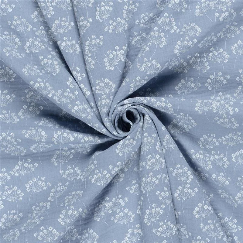 Musselin Pusteblumen - hellblau