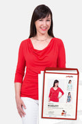 Papierschnittmuster Wasserfallshirt und -top Scarlett & Claire
